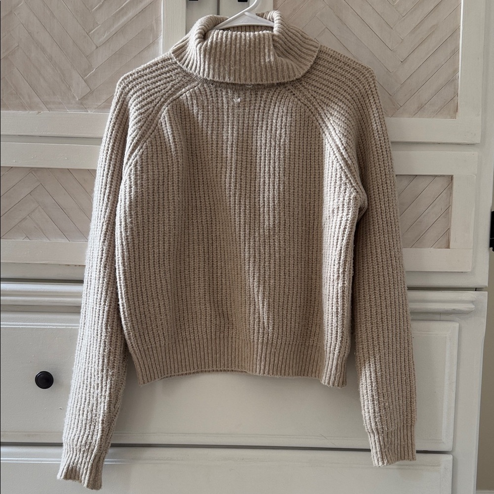 Cozy Tan Turtleneck Sweater